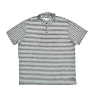Puma Men's Gray Striped Golf Polo Shirt Regular Size XXL Performance